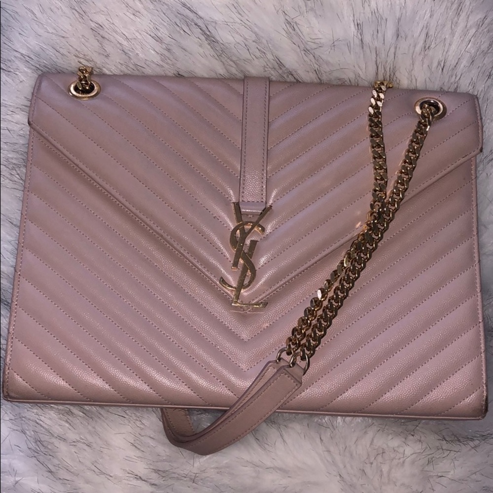 Saint laurent envelope nude purse